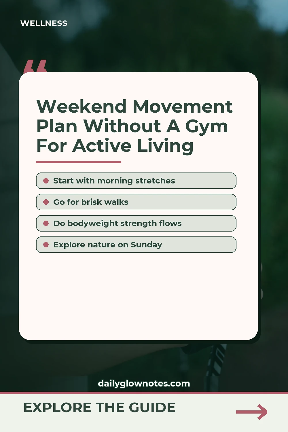 Weekend Movement Plan Without A Gym: A Practical Step-by-Step Plan
