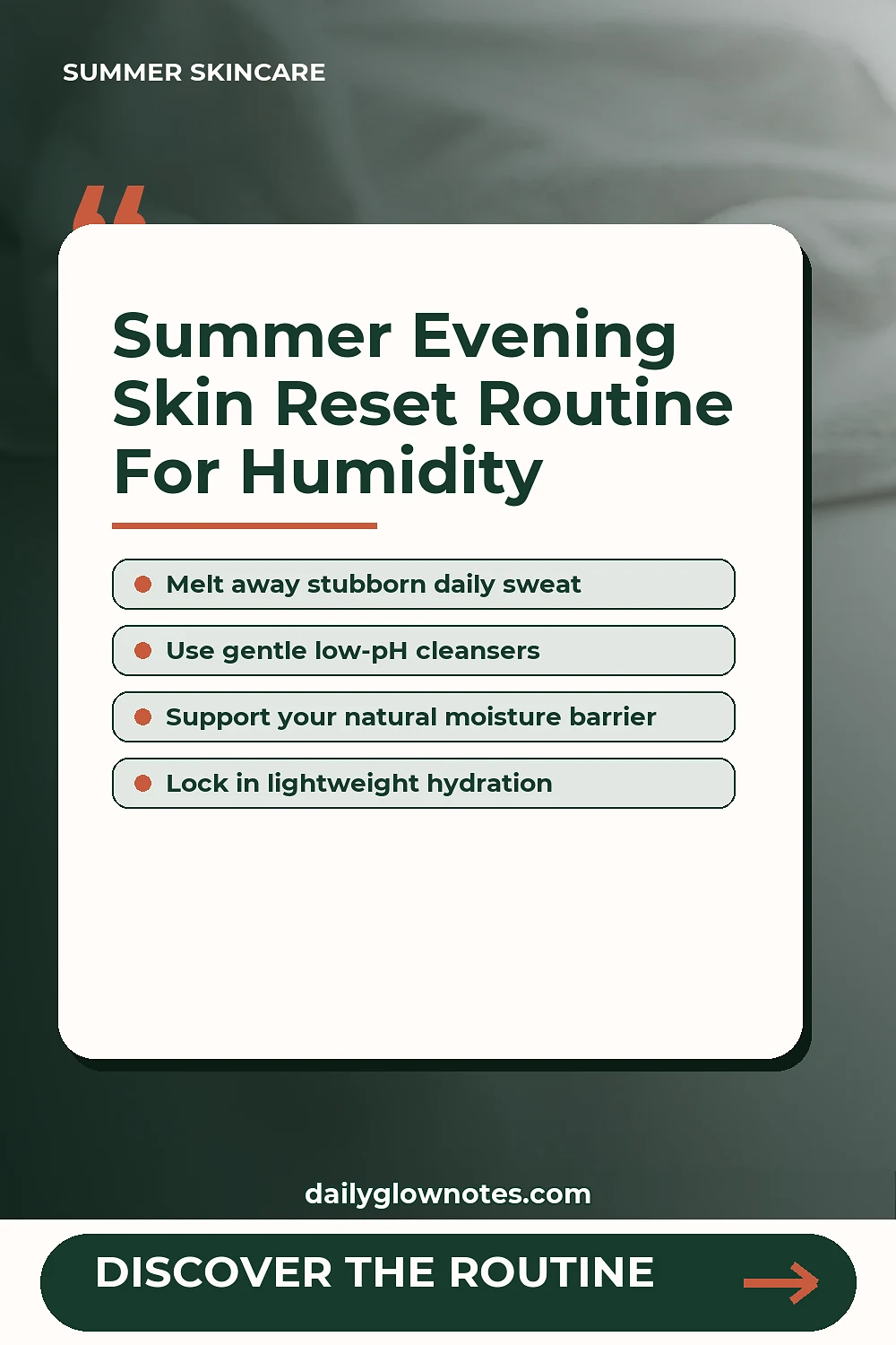 The Sweat Reset: Evening Steps for Blemish-Prone Skin After Warm Days