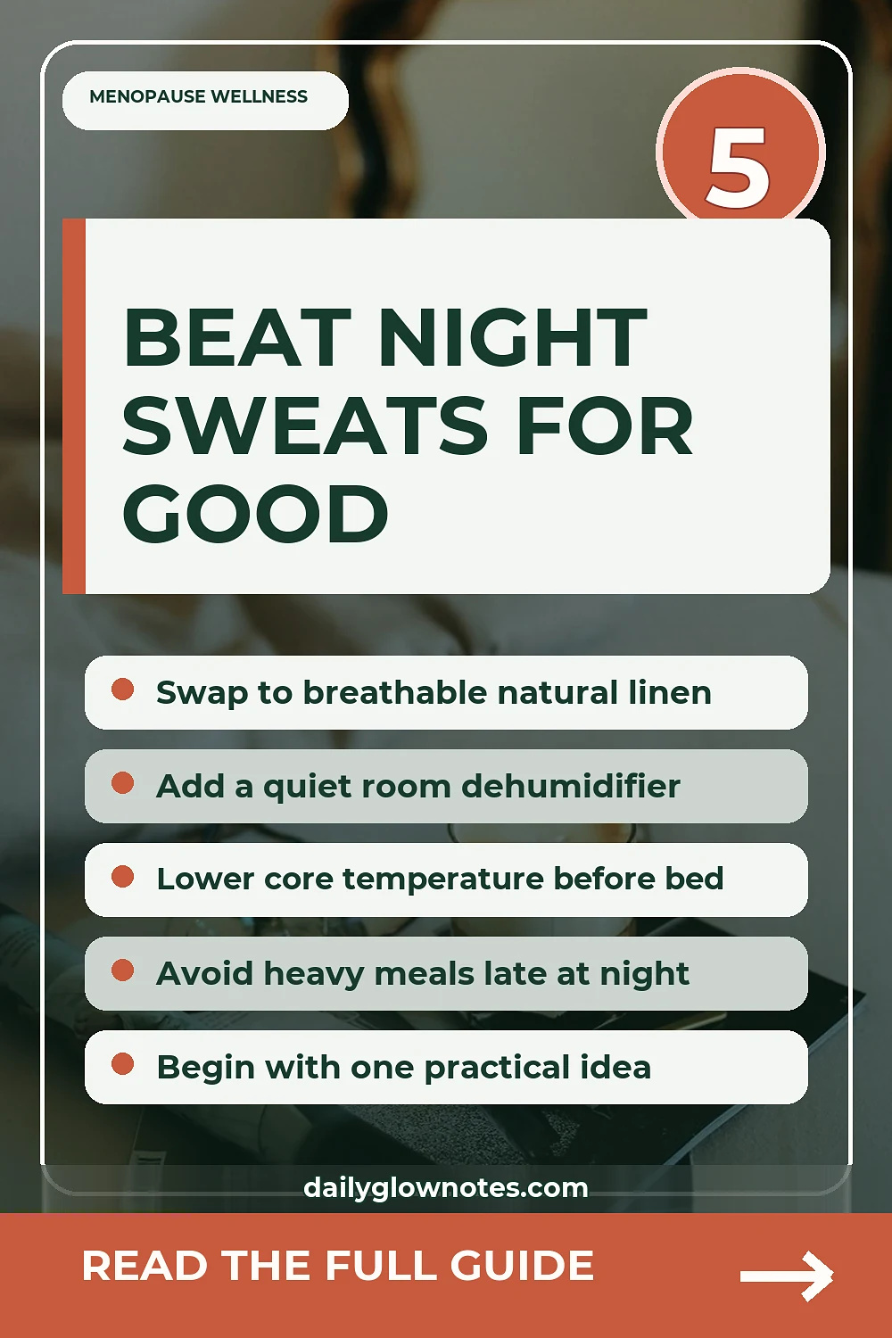 A Practical Guide to Structuring a Cooler Sleep Environment During Perimenopause