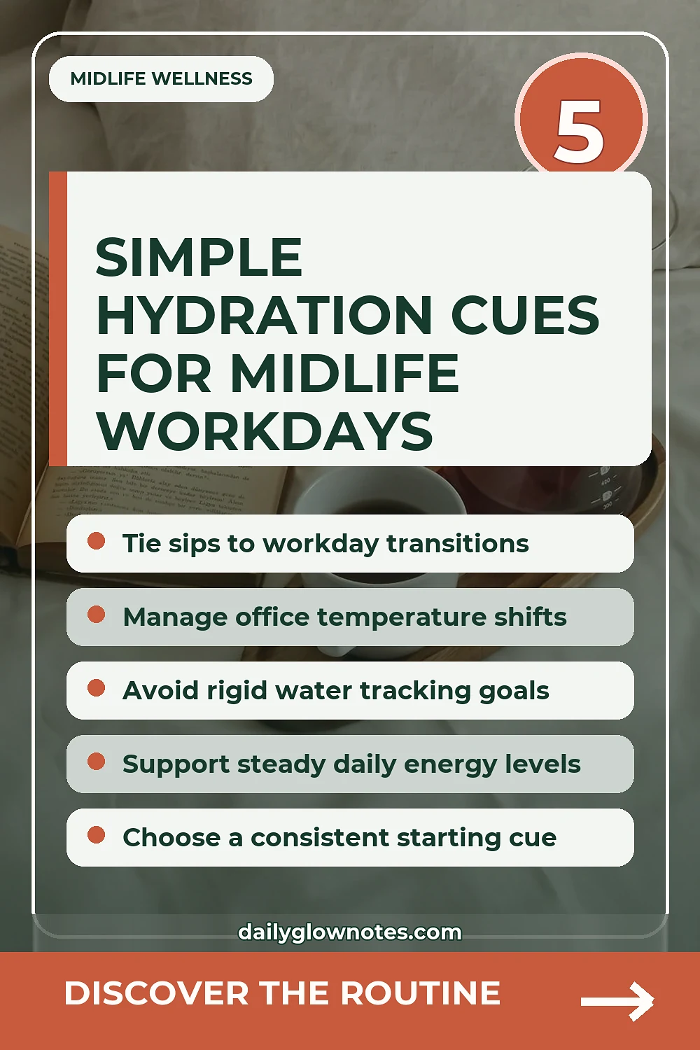 A Simple Hydration-Cue Routine for Busy Midlife Workdays
