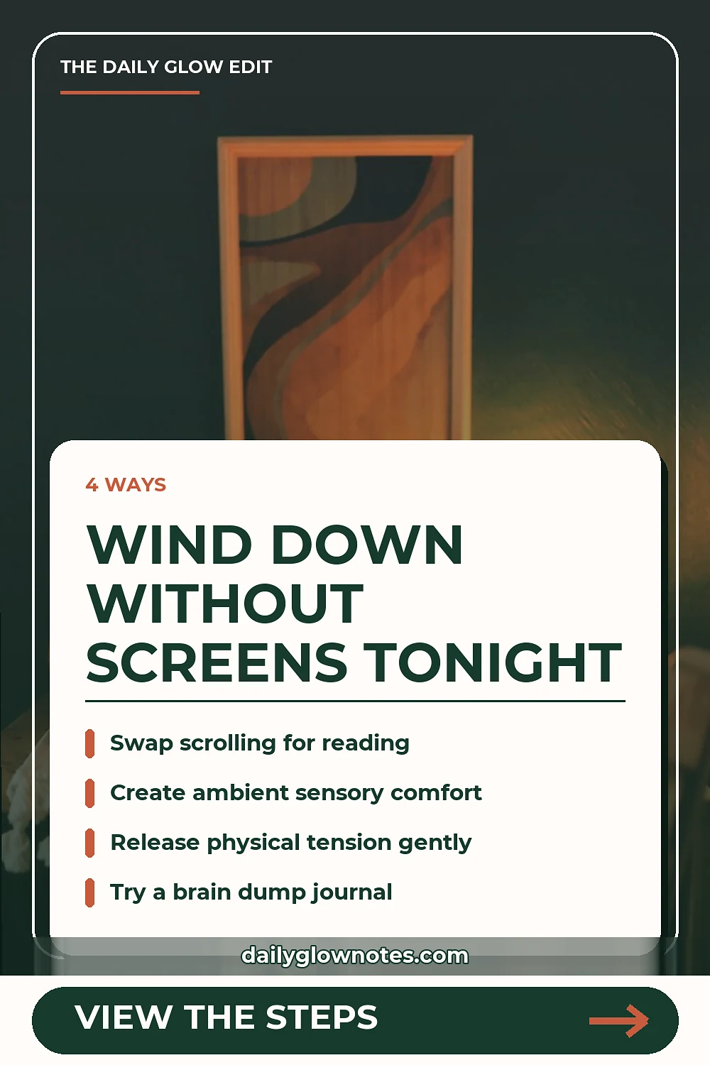 Screen-Free Evening Wind-Down: 4 Calming Rituals for Better Sleep Quality