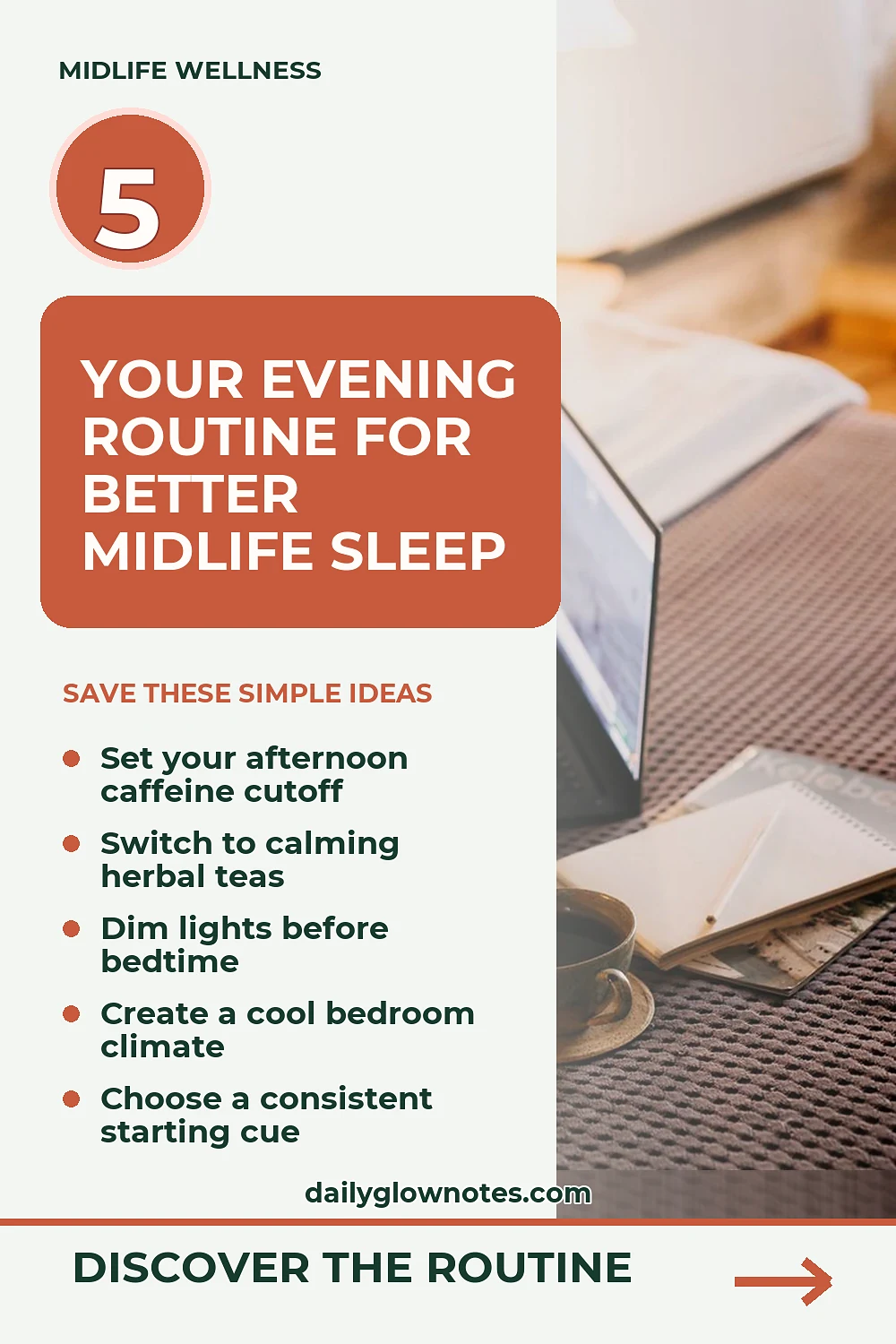 An Evening Caffeine-Cutoff Routine for Midlife Sleep Support