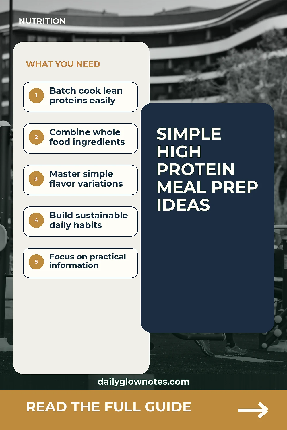 Simple High Protein Meal Prep Ideas for Balanced Daily Energy