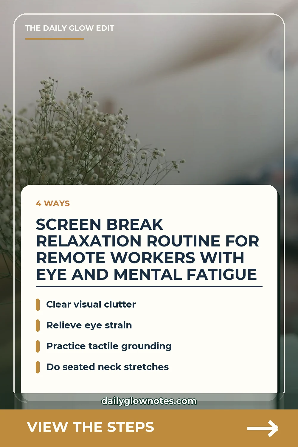 A Realistic Midday Screen Break Routine to Clear Mental Fog