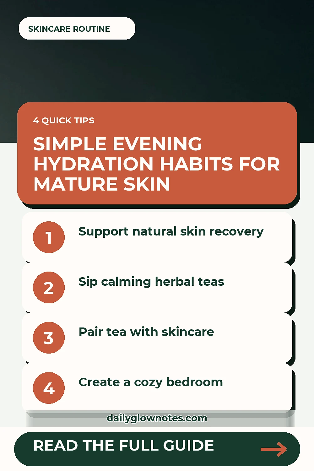 Building a Simple Evening Hydration Routine for Healthy Aging