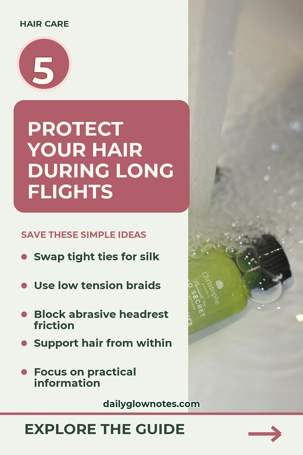 In-Flight Hair Protection: Preventing Travel Friction and Headrest Breakage
